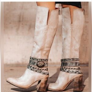 FREEBIRD JUNIPER ICE TALL LEATHER BOOTS SIZE 6 never worn